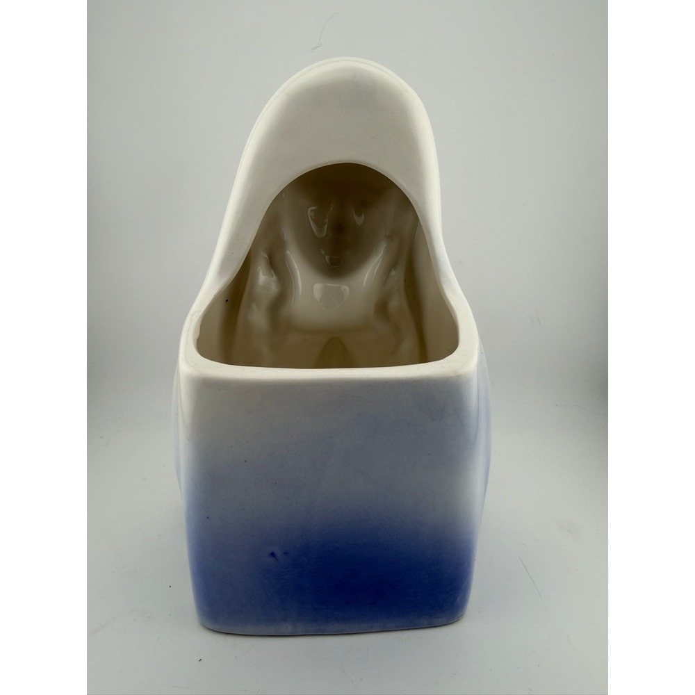 Relpo Virgin Mary Planter 8in Blue White Excellent Vintage Madonna Bust 6355 - Picture 6 of 10